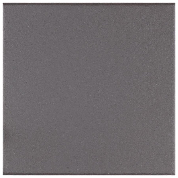 Full Tile Sample - Klinker Black Ceramic Quarry Tile - 6" x 6" Natural