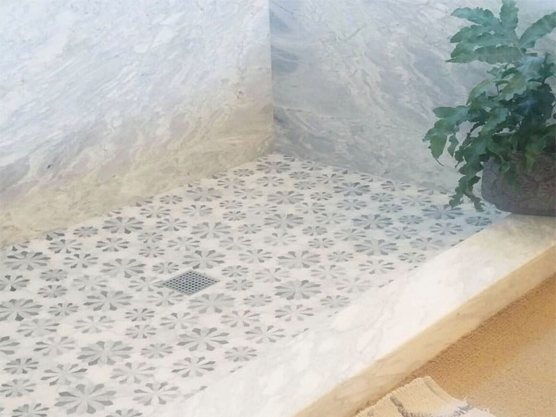 Waterjet Marble White / Gray FIO-2