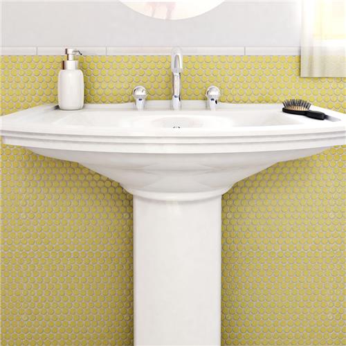 Hudson Vintage Yellow FKOMPR06 Glossy Porcelain