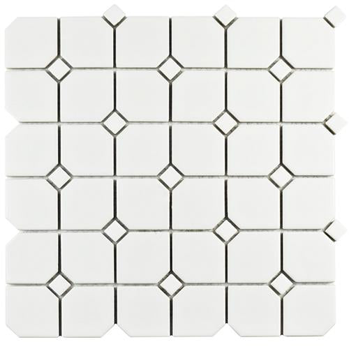 Metro Porcelain White Broadway With White Dot FMTBMWD