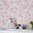 Crystalline Square Pink FPLKKM91 Mixed Porcelain