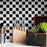 Metro Black & White Quad Checkerboard FTCM2QCGBW Glossy Porcelain