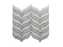 Feather II Thassos & Carrara Polished Marble Mosaic - Leaf