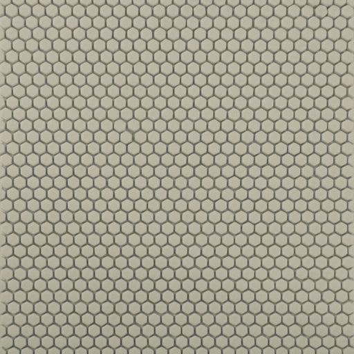 Geometro Solid H1 Flaxen Matte Recycled Glass Mosaic - 3/8" Hexagon