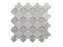 Full Sheet Sample - Oriental White & Frosted Flower Marble & Glass Mosaic - 12" x 12" x 3/8" Polished