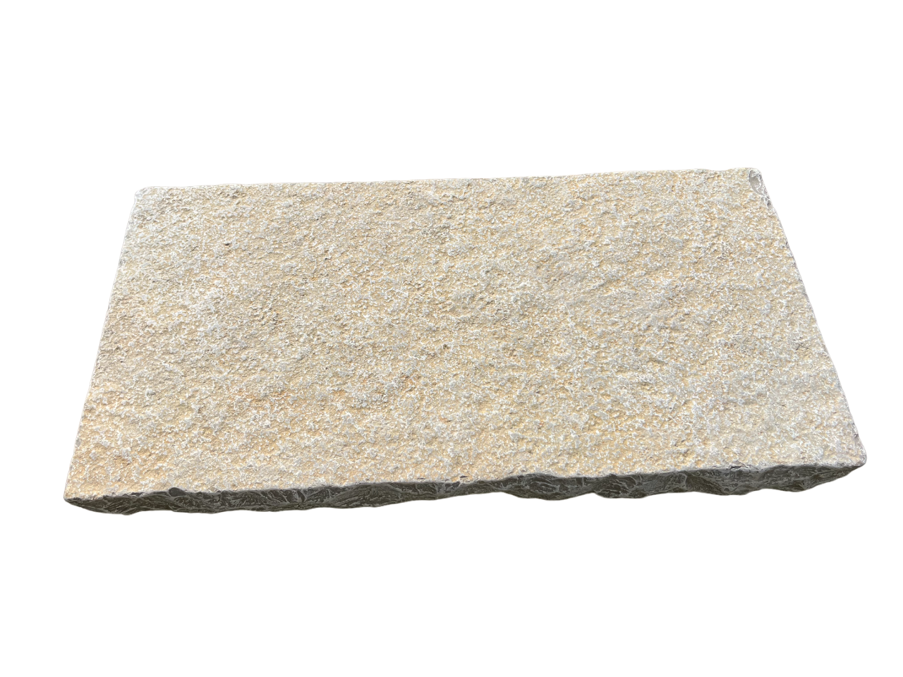 French Vanilla Tumbled Limestone Pool Coping - 12" x 24" x 2"