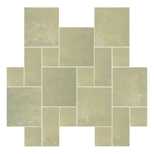 French Vanilla Natural Cleft Limestone Paver Random Pattern - 12" x 12" x +/- 1 1/4"