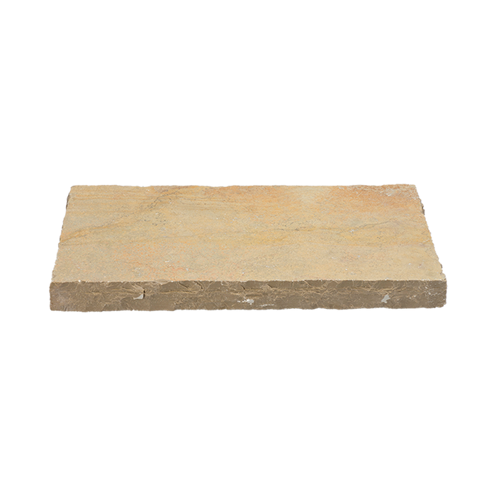 French Vanilla Natural Cleft Limestone Wall Cap - 12" x 24" x +/- 1 1/4"