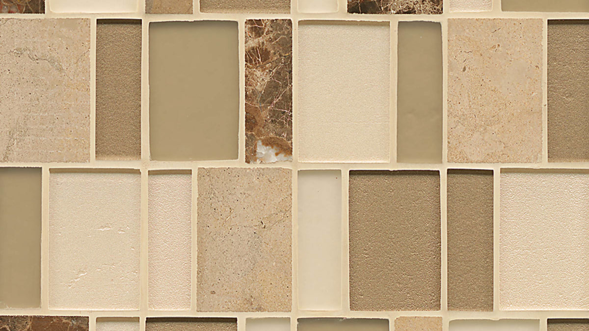 Bedrosians Manhattan MTW Midtown Glossy & Matte Glass & Stone Mosaic ...