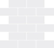 Full Sheet Sample - Gallery White Brick Porcelain Mosaic - 2" x 4" Matte