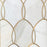 Full Sheet Sample - Calacatta Gold & Brass Gentle Net Marble Mosaic - 13" x 10.75" x 3/8" Polished