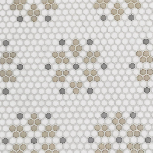 Geometro Bayeux Country Matte Recycled Glass Mosaic - Flower