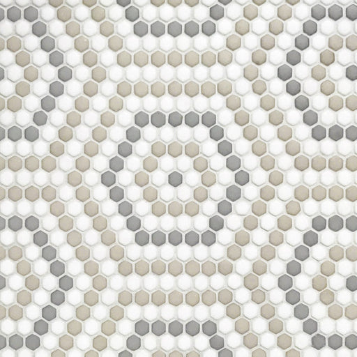 Geometro Belfort Country Matte Recycled Glass Mosaic - Hexagon