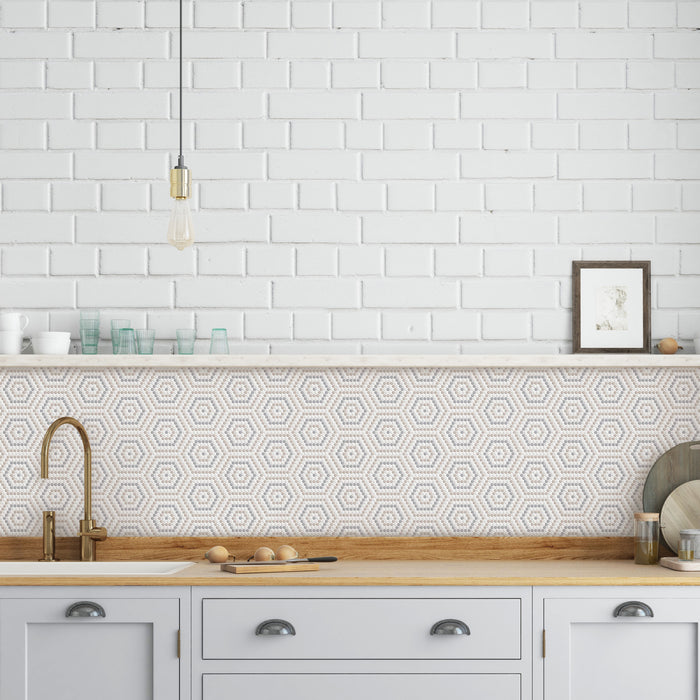 Geometro Belfort Country Recycled Glass Matte  - Hexagon