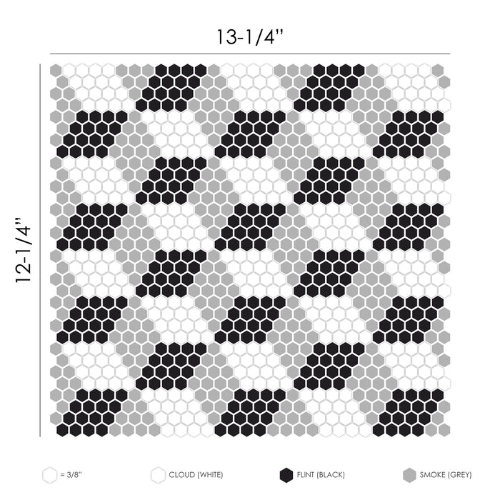 Geometro Bordeaux Classic Recycled Glass Mosaic - Cube Matte