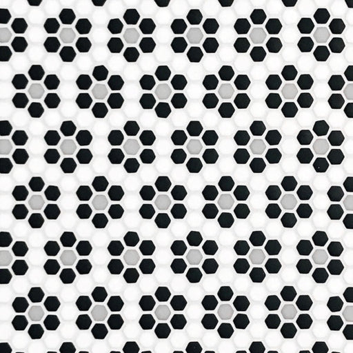 Geometro Dijon Classic Matte Recycled Glass Mosaic - Flower