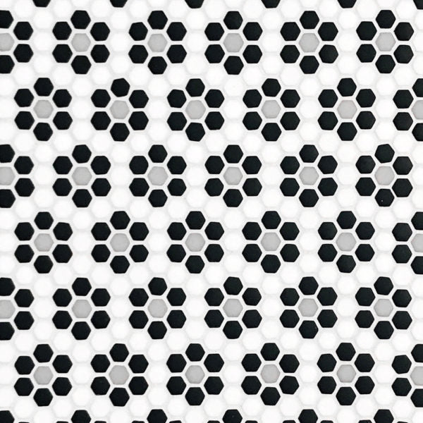 Geometro Dijon Classic Matte Recycled Glass Mosaic - Flower