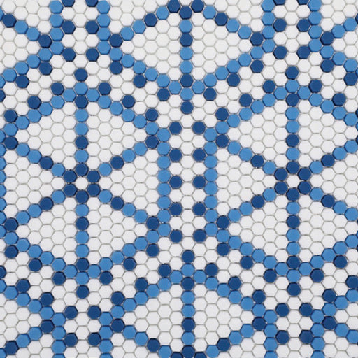 Geometro Lyon Coastal Matte Recycled Glass Mosaic - Hexagon