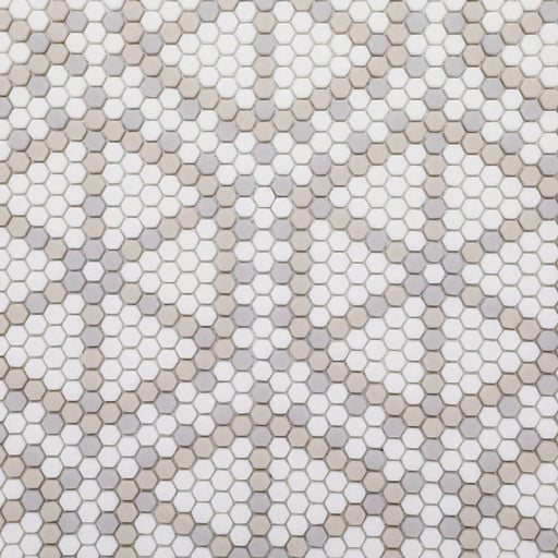 Geometro Lyon Country Matte Recycled Glass Mosaic - Hexagon