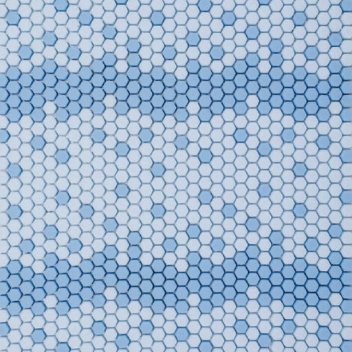 Geometro Montpellier Coastal Matte Recycled Glass Mosaic - Hexagon