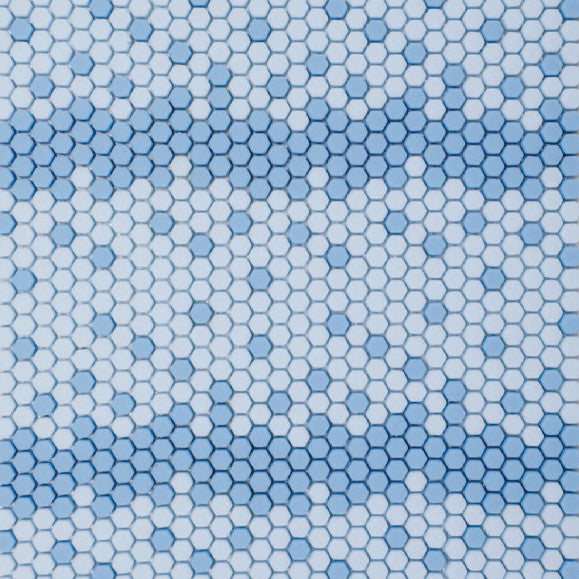 Geometro Montpellier Coastal Matte Recycled Glass Mosaic - Hexagon