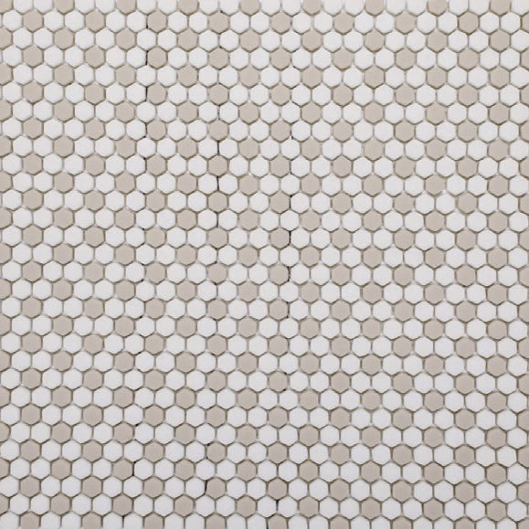 Geometro Nice Country Matte Recycled Glass Mosaic - Hexagon