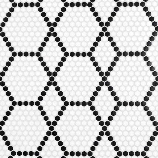 Geometro Tulle Classic Matte Recycled Glass Mosaic - Hexagon