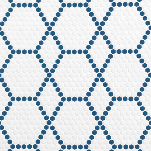 Geometro Tulle Coastal Matte Recycled Glass Mosaic - Hexagon