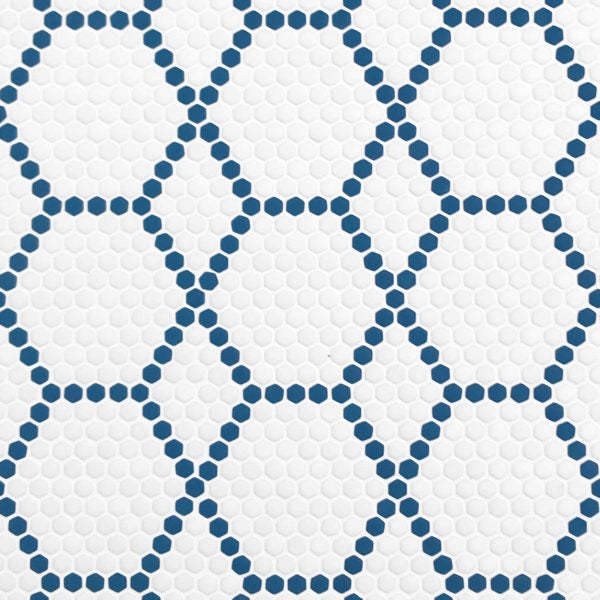 Geometro Tulle Coastal Matte Recycled Glass Mosaic - Hexagon