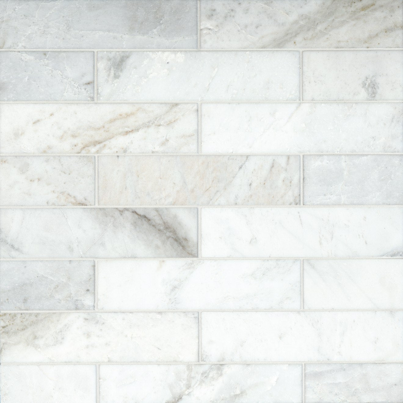 Bedrosians GLOWHT Glorious White Brushed Marble Tile | Lowest