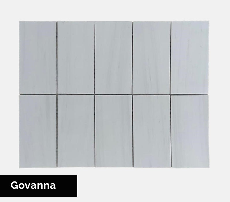 Bianco Dolomiti (Govanna) Polished Marble Tile - 12" x 24" x 1 CM