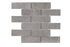 Full Sheet Sample - Fusion Fabric Graphite Staggered Porcelain Mosaic - 2" x 6" x 8 MM Matte