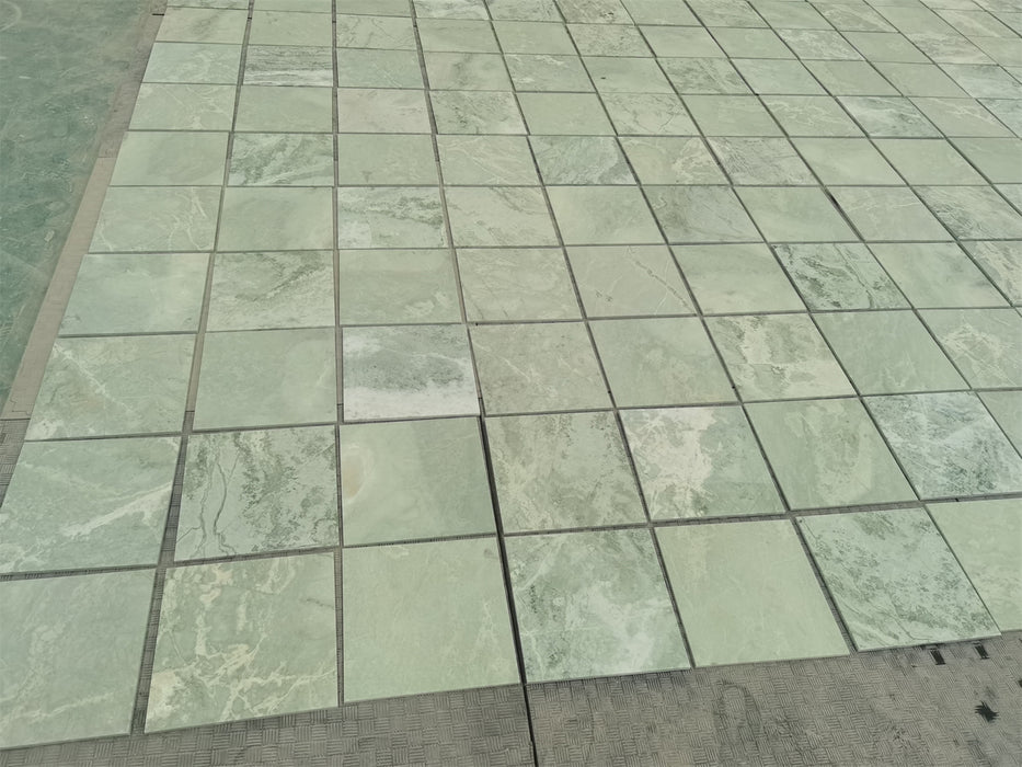 New Green Jade Marble Tile - 12" x 12" Polished