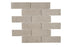 Full Sheet Sample - Fusion Fabric Greige Staggered Porcelain Mosaic - 2" x 6" x 8 MM Matte