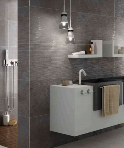 Polished Quarz Codex Lap. Antracita Porcelain Tile - 18" x 36" x 3/8"