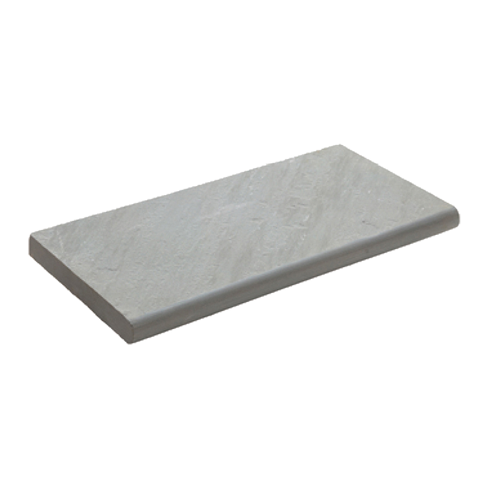 Grey Mist Natural Cleft Sandstone Bullnose - 14" x 24" x +/- 2"
