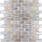 Full Sheet Sample - Illusions Grey Deco Staggered Glass Mosaic - 1" x 2" x 4 MM Iridescent