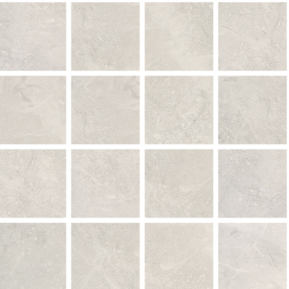 Full Sheet Sample - Avorio Grigio Porcelain Mosaic - 3" x 3" Matte