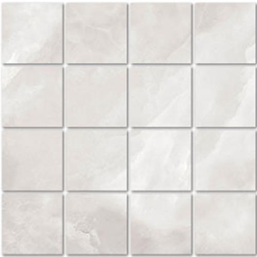 Full Sheet Sample - Madras Grigio Porcelain Mosaic - 3" X 3" Matte