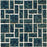 Full Sheet Sample - Aquatica Reflection Gulf Blue Random Pattern Porcelain Mosaic - 12" x 12" Glossy