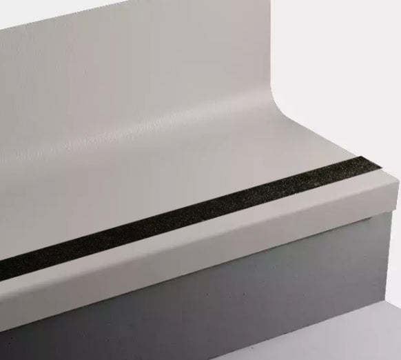 rubber step tread Tarkett Johnsonite Cement Angle Fit Stair Tread with Riser — Stone & Tile Shoppe, Inc