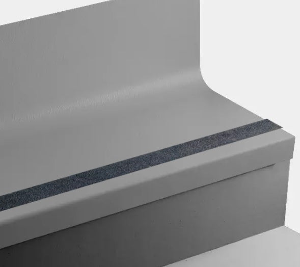 one piece rubber stair tread and riser Johnsonite Charcoal Hammered Rubber Moulding / Trim