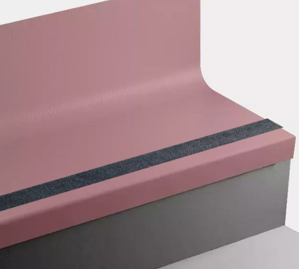 Tarkett Johnsonite Flame Angle Fit Stair Tread with Riser — Stone