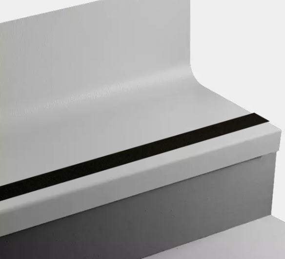 Tarkett Johnsonite Mystify Angle Fit Stair Tread with Riser — Stone ...