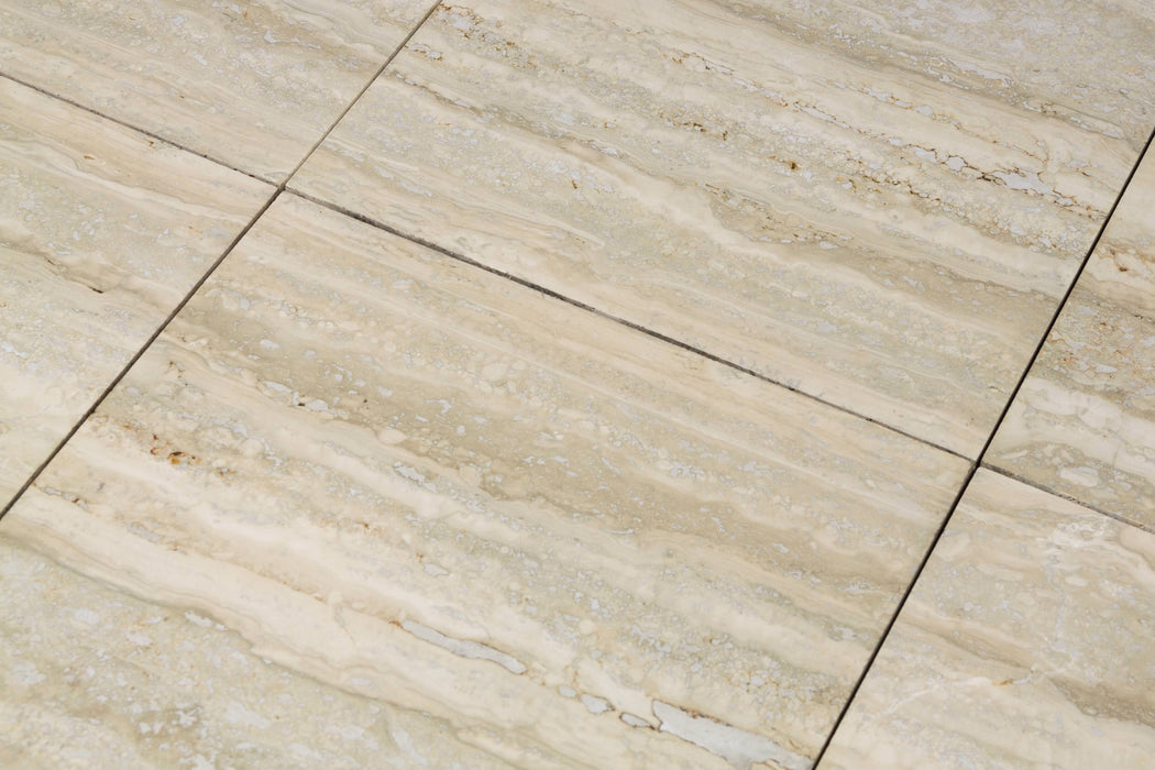 Polished New Silver Travertine Travertine Tile