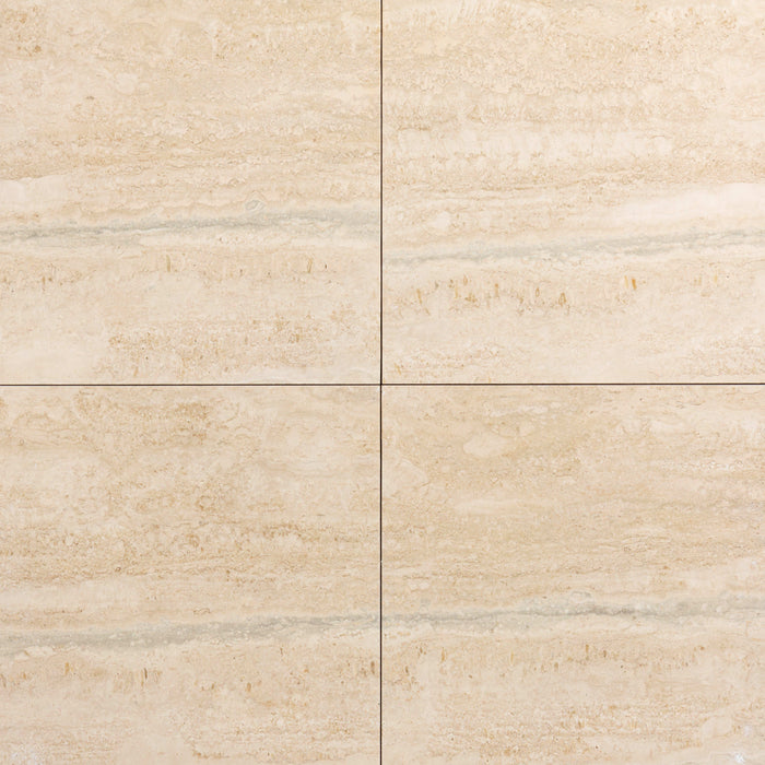 Viaro Roman Travertine Tile - 13 1/2" x 13 1/2" x 3/4" Filled & Honed