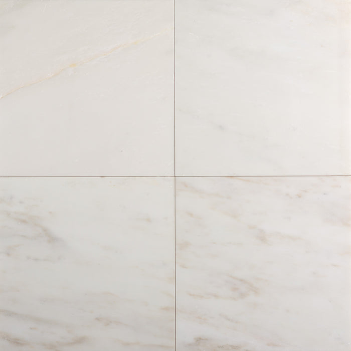 Puro White Marble Tile - 24" x 24" x 3/4" Polished