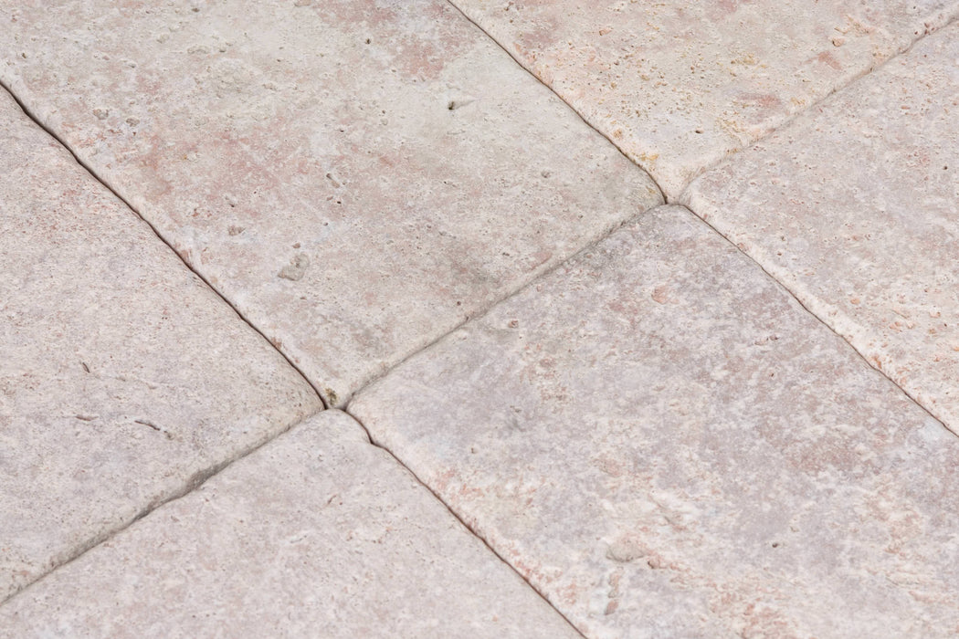 Unfilled & Honed Farini Pink Travertine Paver