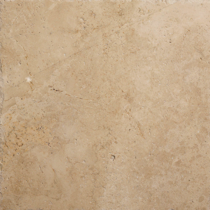 Walnut Cross Cut Chiseled, Filled & Honed Travertine Tile