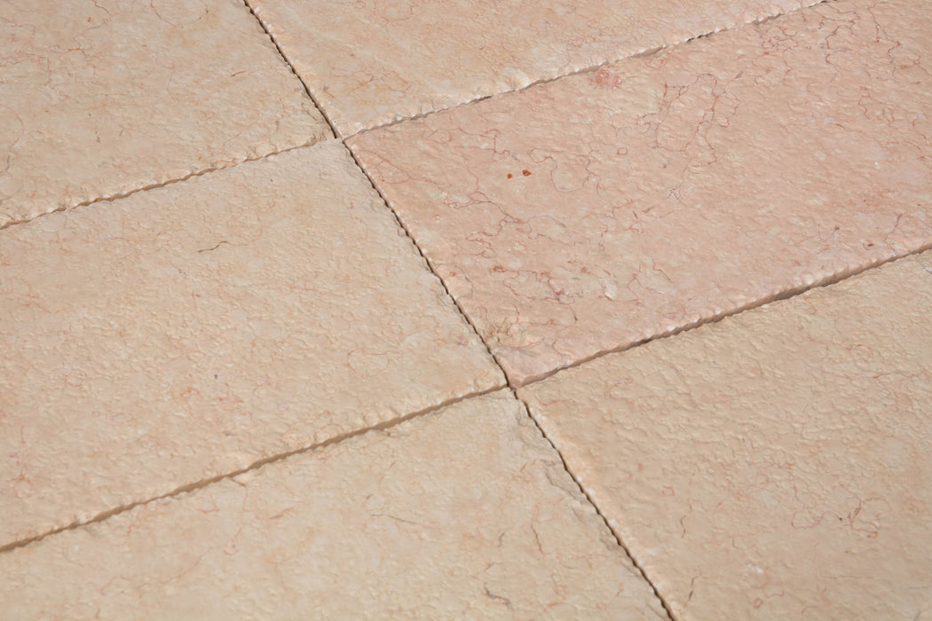 Unfilled & Honed Spiro Pink Limestone Paver